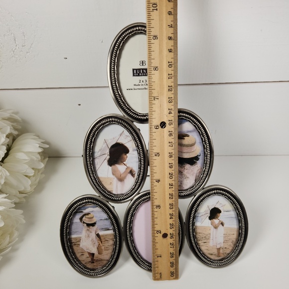 Burnes of Boston Revere 6 Oval Pewter Picture Frame - Classic Decorative Frames - Picture 5 of 8